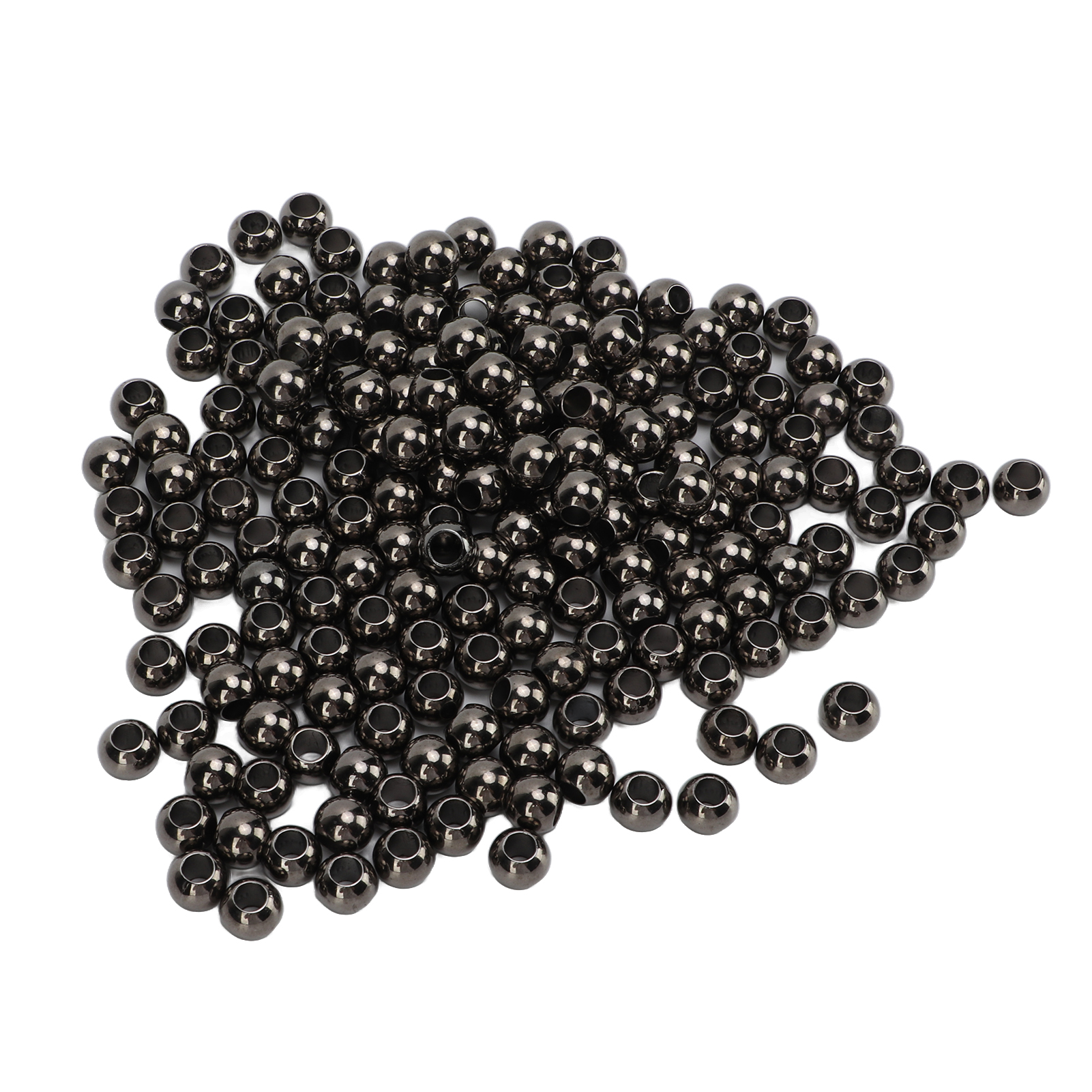 Round Spacer Beads 200 Pcs Spacer Beads Large Hole Round 5mm/0.2in Aperture  10mm/0.4in Jewelry Resin Spacers For Bracelets Necklaces 
